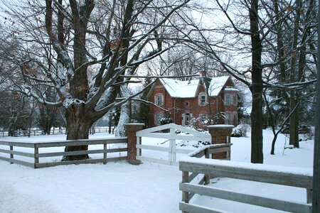 Snow residence farm house photo