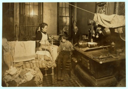 Jimmie Chinquanana, 11 Hamilton Street, New York. In dark, inner room of his home, in the rear of their store. He is the ninth child, six of whom are dead. Father abused the wife; drinks. LOC cph.3b11231