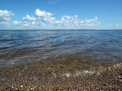 Water clouds beach