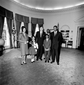 JFK with Evers family