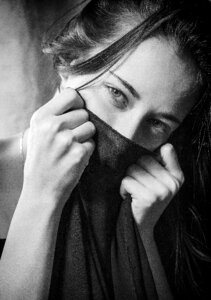 A woman eyes