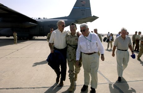 Joe Biden arrives at Baghdad International Airport