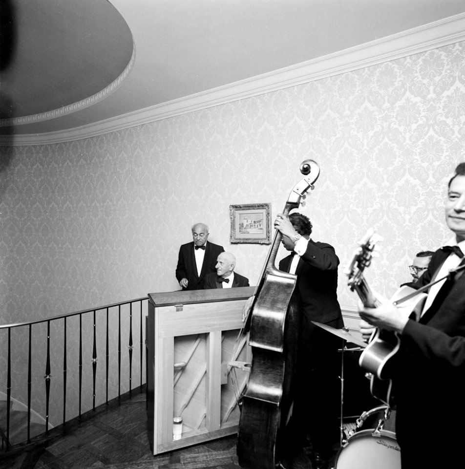 Jimmy Durante and Eddie Jackson at Private Reception in New York City JFKWHP-ST-A47-9-62