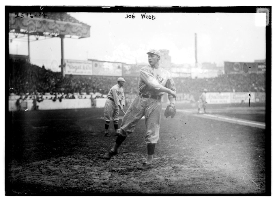 Joe Wood, Boston AL, at Polo Grounds, NY, during World Series (baseball) LCCN2014691751