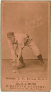 Jim Burns, Kansas City Cowboys, baseball card portrait LCCN2007686992