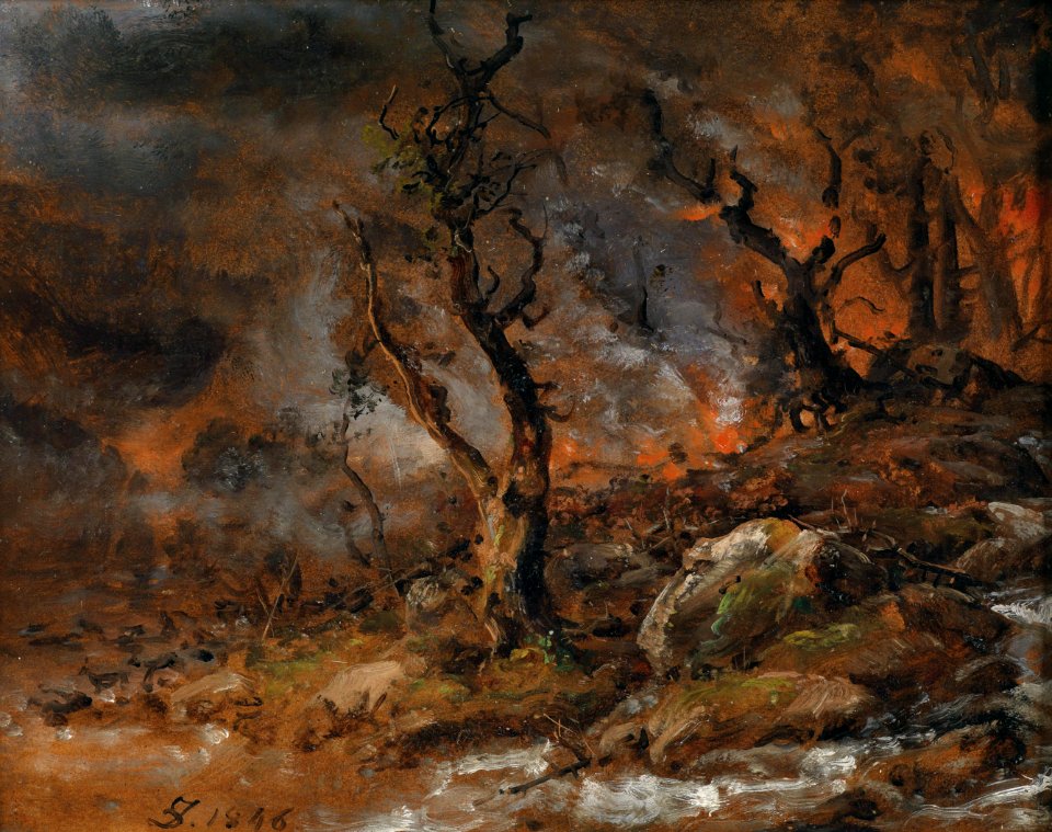 Johan Christian Clausen Dahl Waldbrand 1846