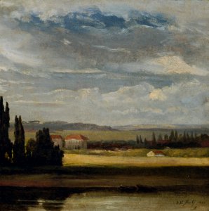 Johan Christian Claussen Dahl - Landschaftsblick mit hohem Wolkenhimmel - 2411 - Österreichische Galerie Belvedere