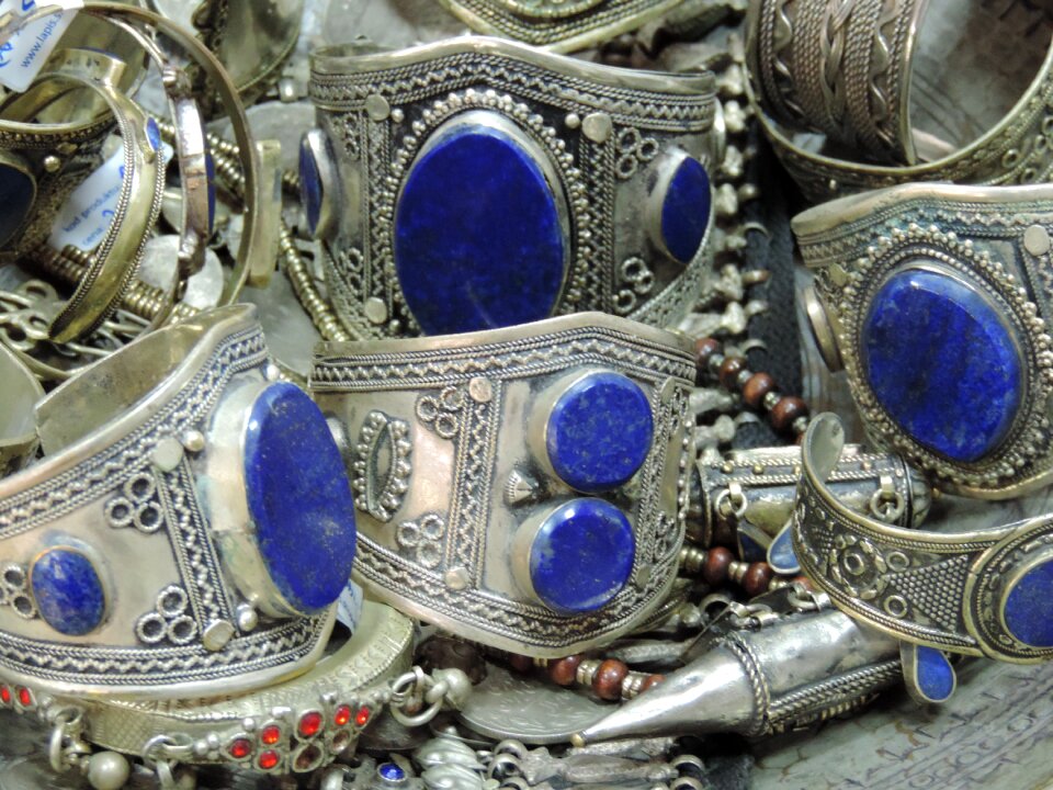 Ethnic lapis lazuli ornate