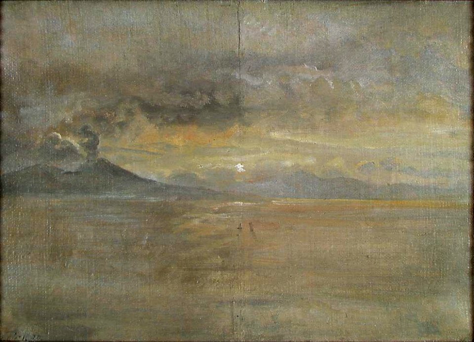 Johan Christian Dahl - The Bay of Naples with Vesuvius - NG.M.00426-029 - National Museum of Art, Architecture and Design