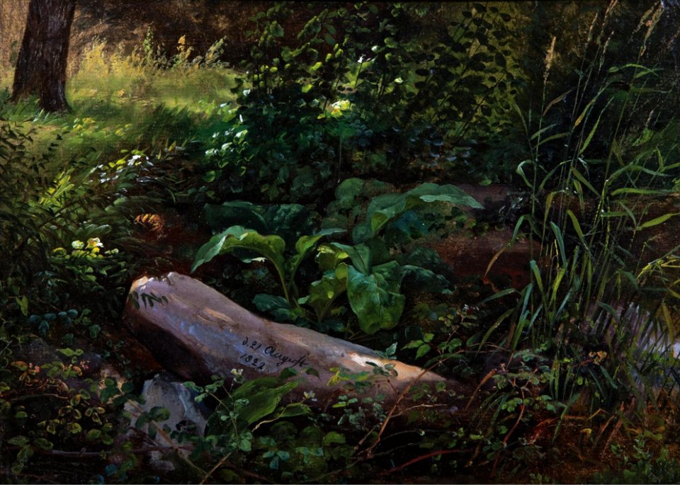 Johan Christian Claussen Dahl - Skogstudie fra ‚Grosser Garten‘ i Dresden