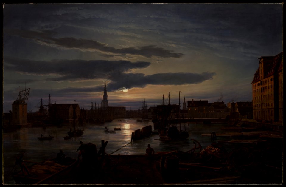 Johan Christian Dahl - Copenhagen Harbor by Moonlight - 2019.167.2 - Metropolitan Museum of Art