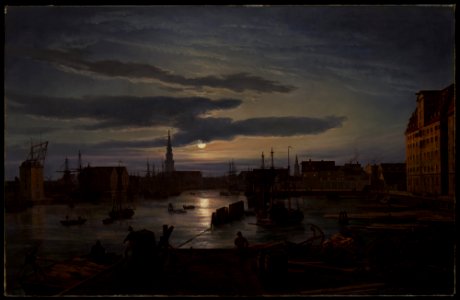 Johan Christian Dahl - Copenhagen Harbor by Moonlight - 2019.167.2 - Metropolitan Museum of Art