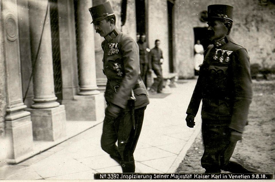 Jnspizierung Seiner Majestät Kaiser Karl in Venetien 9.8.18. (BildID 15621533)