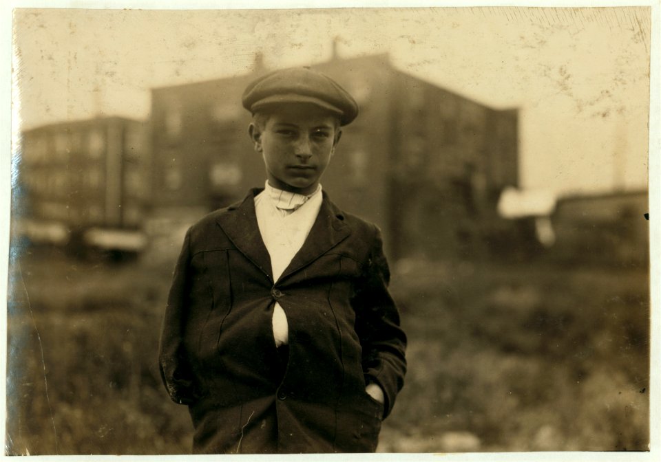 Jo Frank, 38 Blaine St. Broke his arm in mill - belt accident. Said 16 years. LOC nclc.03010