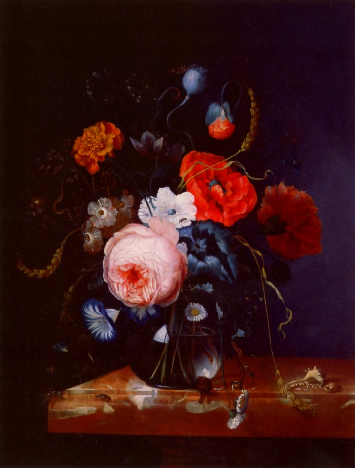 Johann Adalbert Angermayer Strauß in gläserner Vase