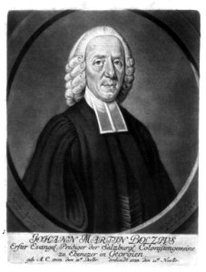 Johann Martin Boltzius, 1703-1765; head and shoulders, facing slightly right; German Lutheran emigrated to Georgia LCCN2005676049