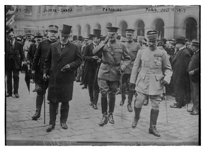 Joffre, Sharp, Pershing, Paris, July 4, 1917 LCCN2014705149