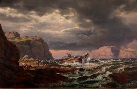 Johan Christian Dahl - Shipwreck on the Coast of Norway - NG.M.01626 - National Museum of Art, Architecture and Design photo
