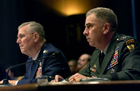 John Abizaid and Richard Myers testify before the US Senate Appropriations Committee