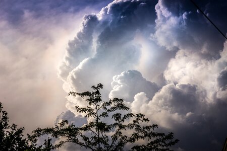 Clouds trees nature photo