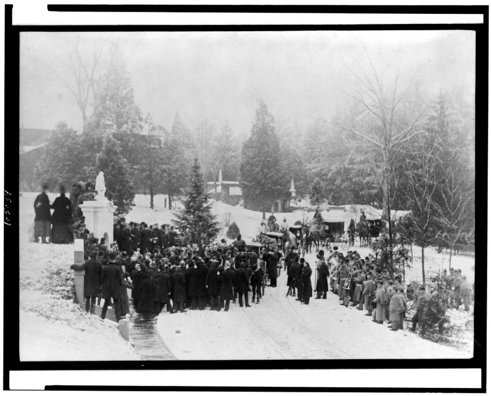John Alexander Logan's funeral at Hutchinson's vault, Washington, D.C.) - photographed and published by C.M. Bell, Washington, D.C LCCN92500163