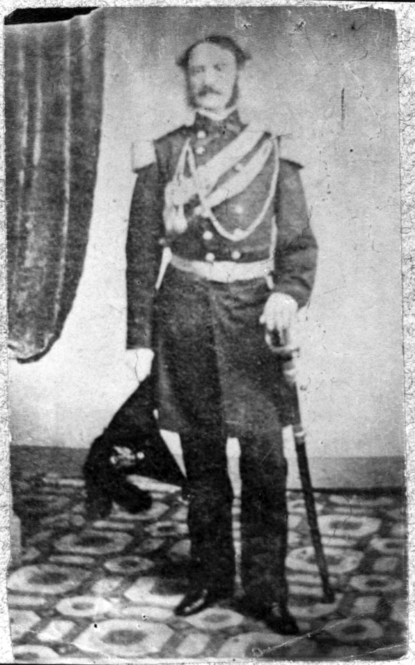 John Bankhead Magruder, 1810-1871, full length, standing, facing left; in dress uniform, C.S.A. LCCN2007677208