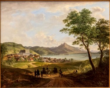 Johann Jacob Dorner d. J., Jagdgesellschaft am Mondsee um 1817, MGS-20160312-001