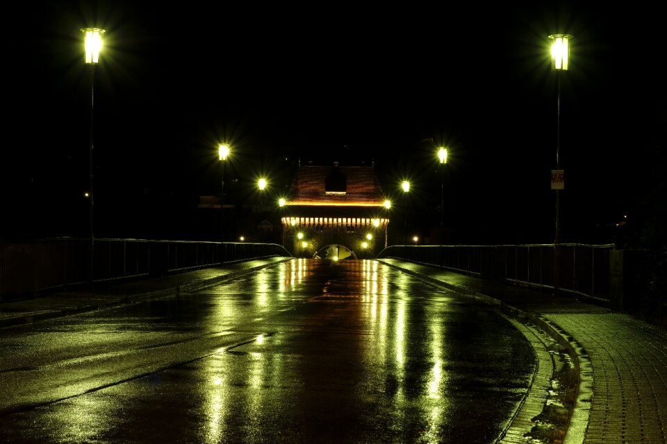 Lamps shining lights