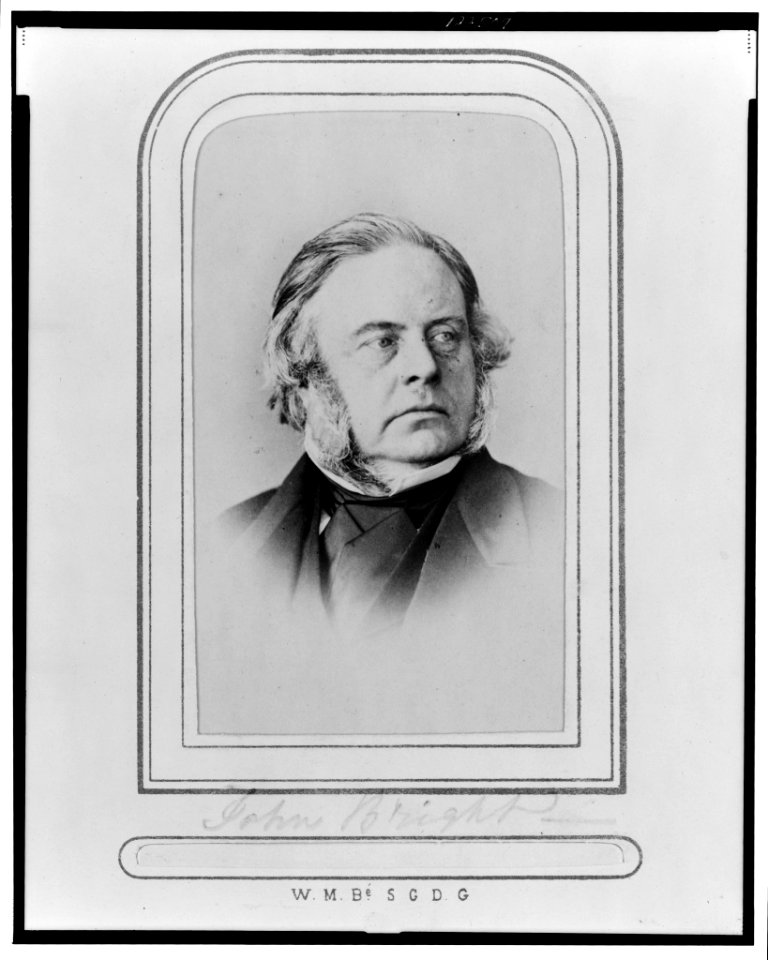 John Bright, head-and-shoulders portrait, facing right LCCN00650538
