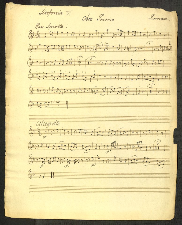 Johan Helmich Roman 14d Sinfonia F dur BeRI 10 - SMV - 0040