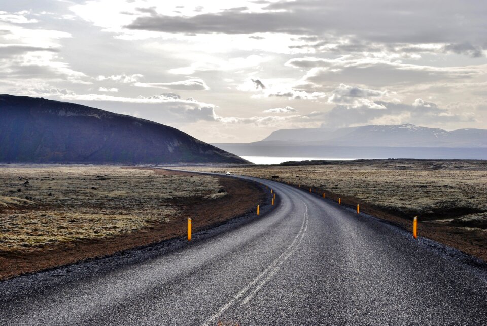 Sky landscape iceland