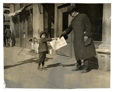 John Dowers, 7 years old, lives at 108 W. Frisco St. Starts out at 5 a.m. some days. Father is blind and sells newspapers. John is a pretty good beggar. Was seen trying to borrow a dollar LOC nclc.04016