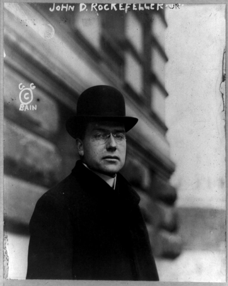 John Davison Rockefeller, standing, half-length portrait, facing right LCCN92508557