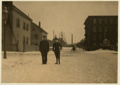 John Doyle (smallest boy in street), apparently 12 or 13 years old. Small and Wizened. Been sweeping for a short time in Wamsutta Mill in -3 spinning room. Lives at 3 Mt. Pleasant St. LOC nclc.02482