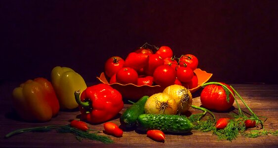 Onion cucumber pepper