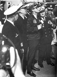 John F Kennedy aboard USNS Observation Island