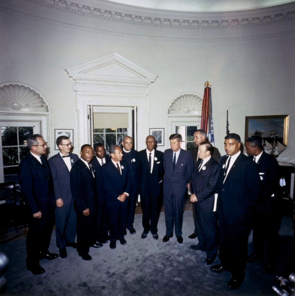 John F. Kennedy and Lyndon B. Johnson Meet with Organizers of March on Washington
