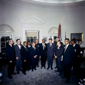 John F. Kennedy and Lyndon B. Johnson Meet with Organizers of March on Washington