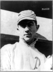John Franklin Baker, baseball player for Philadelphia Athletics, head-and-shoulders portrait, facing front, wearing baseball uniform LCCN89714217