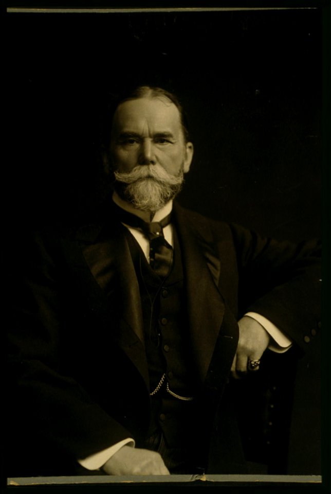 John Hay, half-length portrait, seated, facing front, left arm resting on back of chair LCCN2001697069