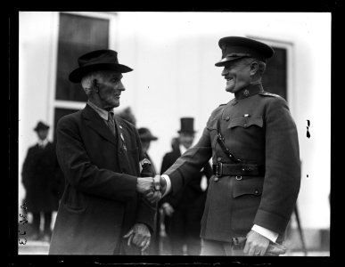 John J. Pershing, right. White House, Washington, D.C. LCCN2016890886