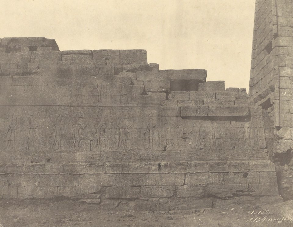 John Beasly Greene (American, born France - (Karnac, Temple au Sud de la Salle Hypostyle, Mur du Sud (Face Extérieure)) - Google Art Project (6832107)