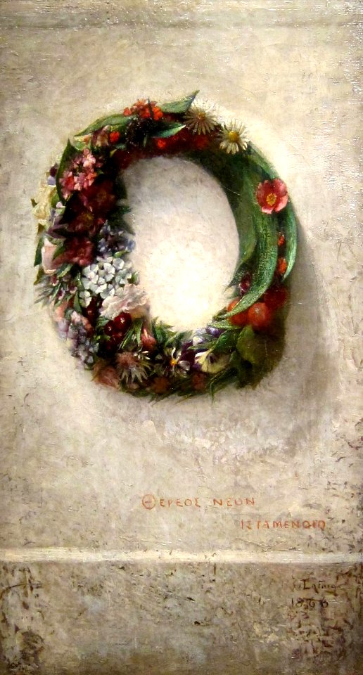 John La Farge - Wreath of Flowers - Smithsonian American Art Museum