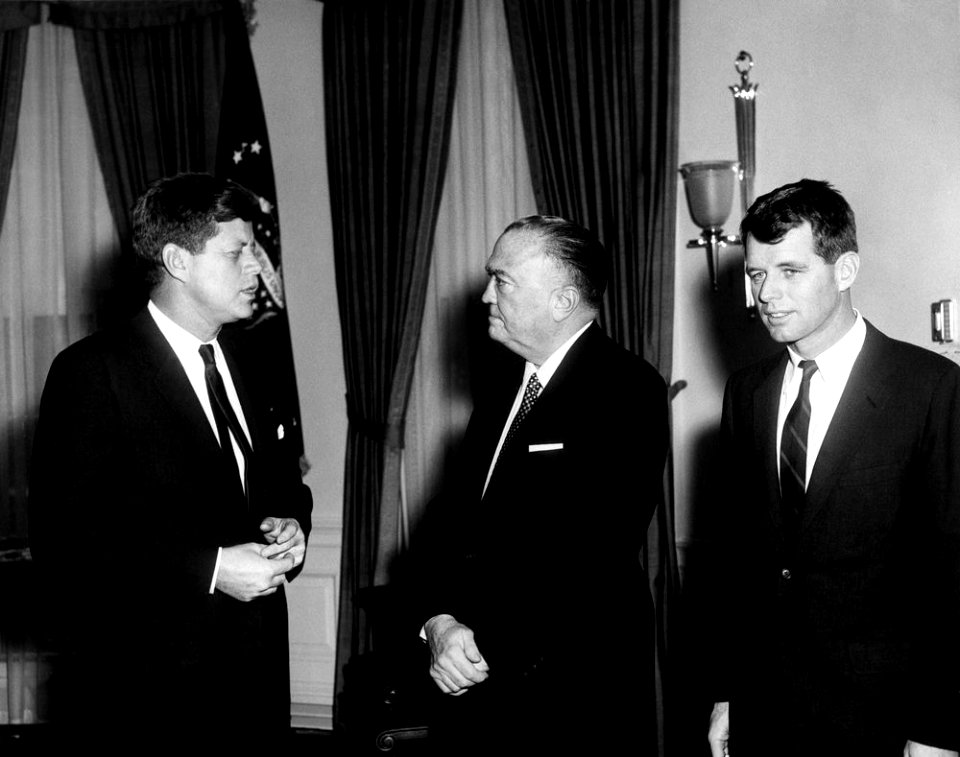 John F. Kennedy, Robert F. Kennedy, and J. Edgar Hoover