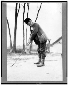 John Marshall Harlan golfing, full-length portrait, standing, facing left LCCN92501280