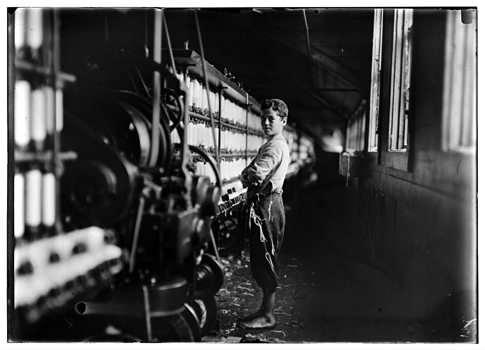 John Dempsey (looked 11 or 12) years old. Said he helped only on Saturdays. Jackson Mill, Fiskeville, R. I. (One of the B. B. and R. Knight mills). He was working faithfully in the LOC cph.3a01133