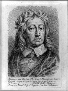 John Milton, 1608-1674, bust, facing right, wearing laurel crown LCCN2006684533
