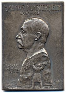 John Munsterhjelm - Commemorative medal of Hjalmar Munsterhjelm