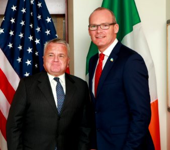 John J. Sullivan with Simon Coveney