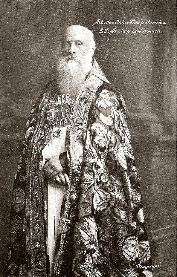 John Sheepshanks Bishop of Norwich wearing cope